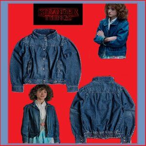 RARE Quiksilver Stranger Things season 4 The Nancy Wheeler Denim Jacket Size S